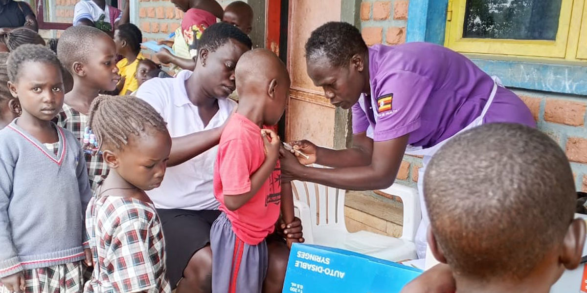 Measels vacination at Barogal Nursery and primary Christian school